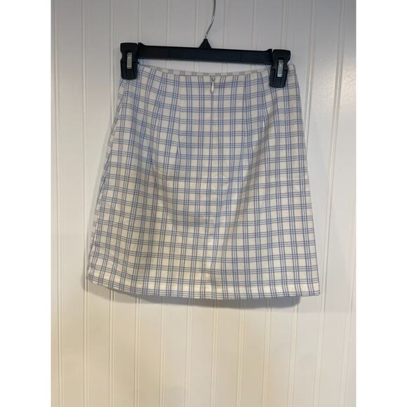 Brandy Melville Skirt Women's Small Blue & White Plaid Preppy, School Girl - Picture 5 of 7